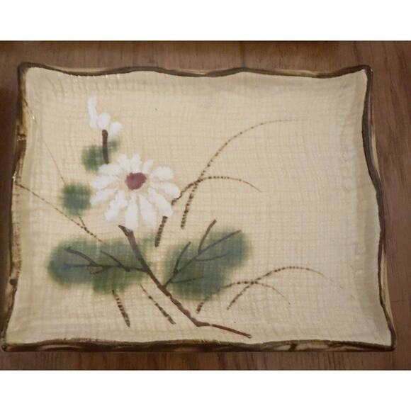 Sushi Appetizer Plates Japanese Style Rectangle Porcelain Set of 4. - Picture 3 of 7